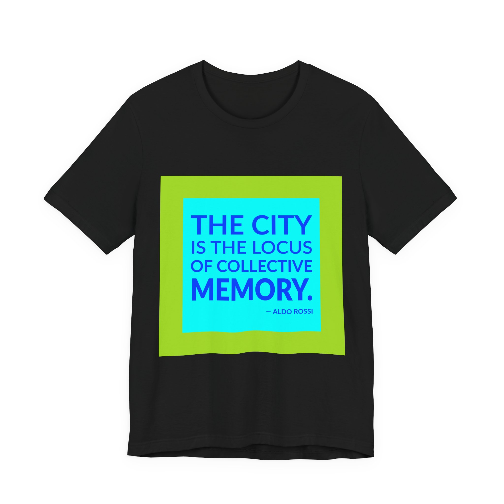'The City is the Locus' — Aldo Rossi Quote Tee | RQuéV Black-on-White Statement Shirt — Classic Tee - Image 3
