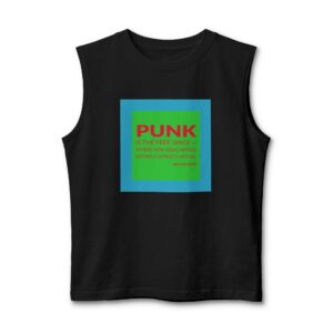 'Punk is the Free Space' — Ian MacKaye Quote Tee | Wear Words Black-on-White Literary Tee — Muscle Tank