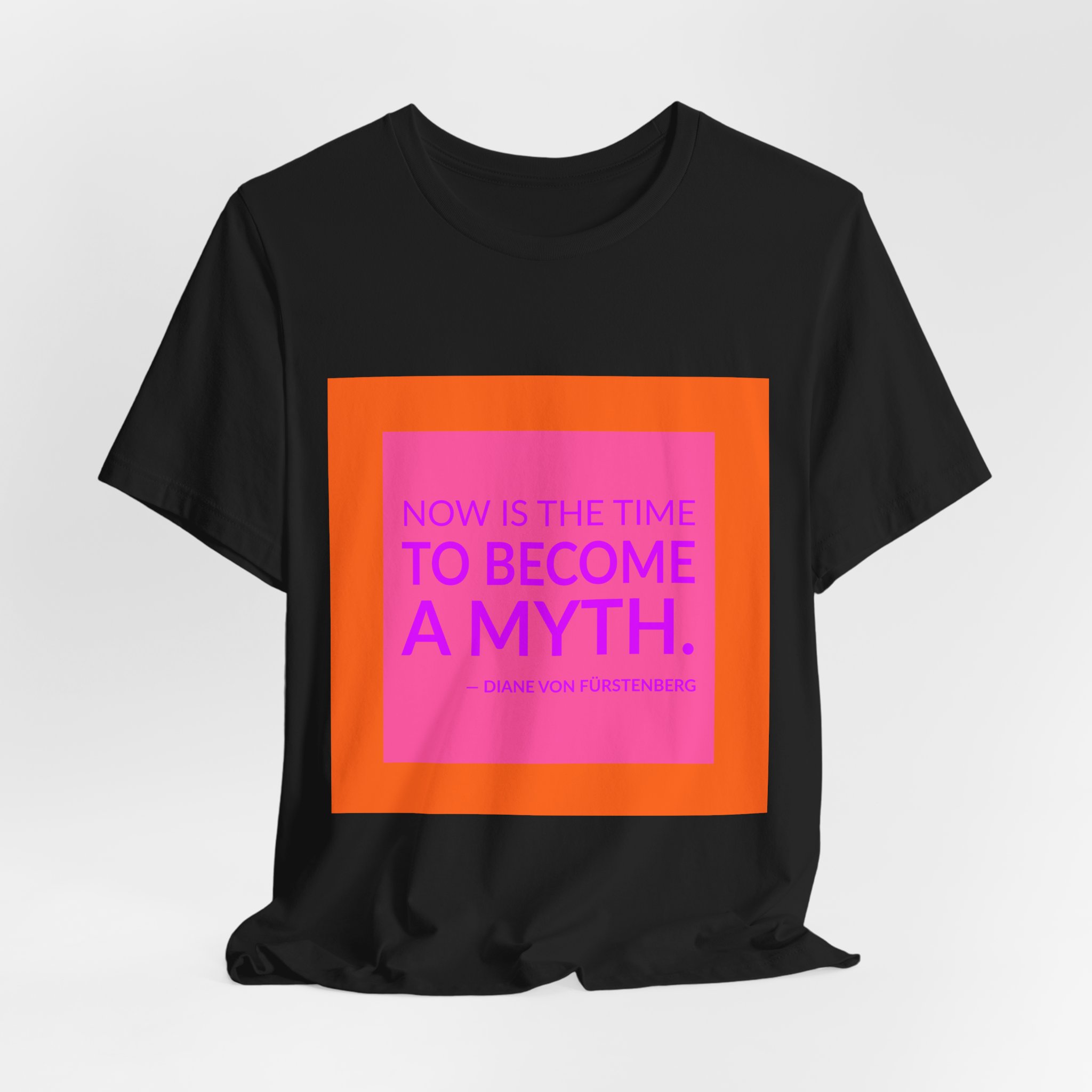 'Now is the Time to' — Diane von Fürstenberg Quote Tee | Wear Words Black-on-White Statement Shirt — Classic Tee - Image 8