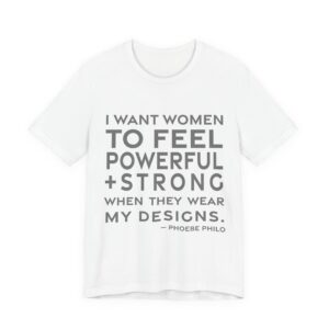'I Want Women to Feel' — Phoebe Philo Quote Tee | RQuéV Black-on-White Statement Shirt — Classic Tee