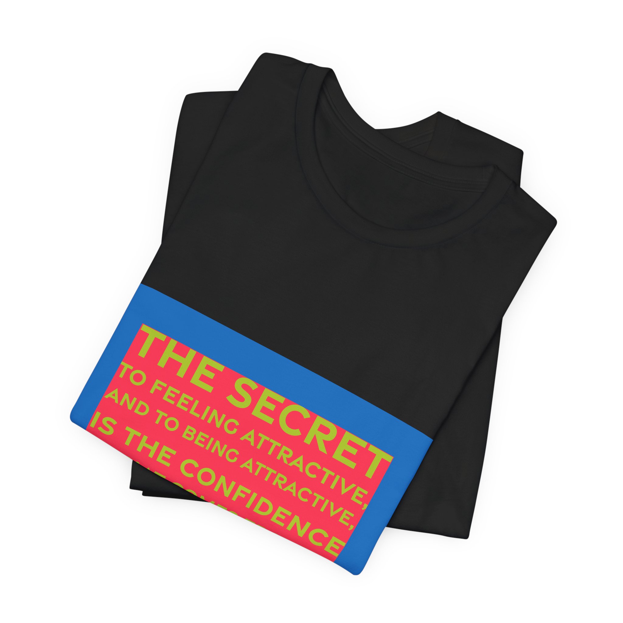 'The Secret to Feeling Attractive,' — Diane von Fürstenberg Quote Tee | RQuéV Typographic Statement Tee — Classic Tee - Image 3