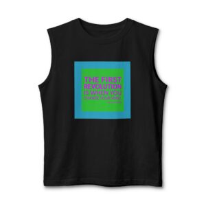 'The First Revolution is When' — Gil Scott-Heron Quote Tee | Wear Words Black-on-White Literary Tee — Muscle Tank