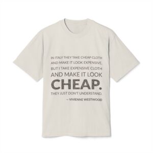 'They Just Don't Understand' — Vivienne Westwood Quote Tee | Wear Words Black-on-White Literary Tee — Oversized Tee