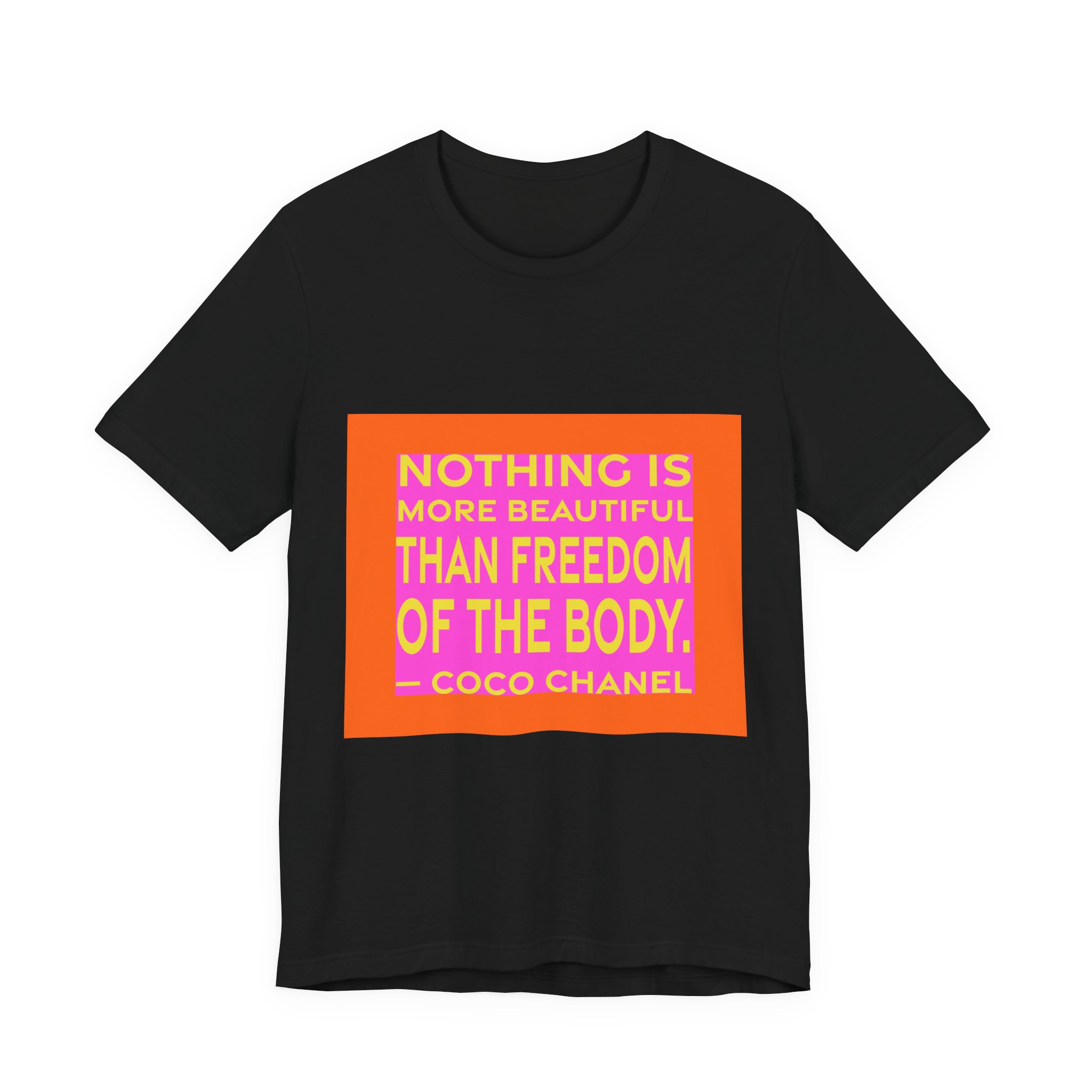 'Nothing is More Beautiful Than' — Coco Chanel Quote Tee | RQuéV Black-on-White Literary Tee — Classic Tee - Image 7