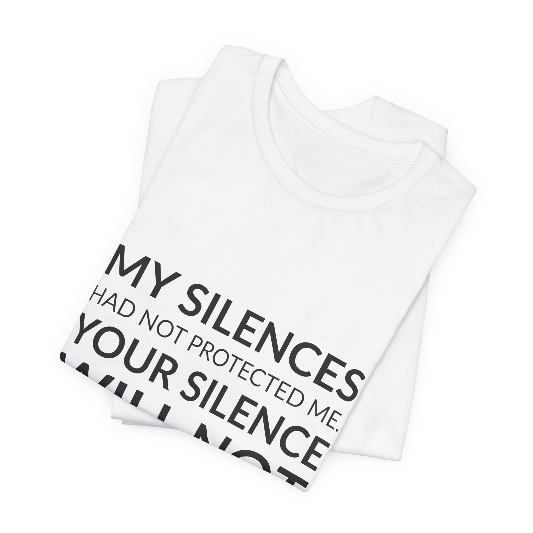 'My Silences Had Not Protected Me' — Audre Lorde Quote Tee | RQuéV Typographic Statement Tee — Classic Tee - Image 3