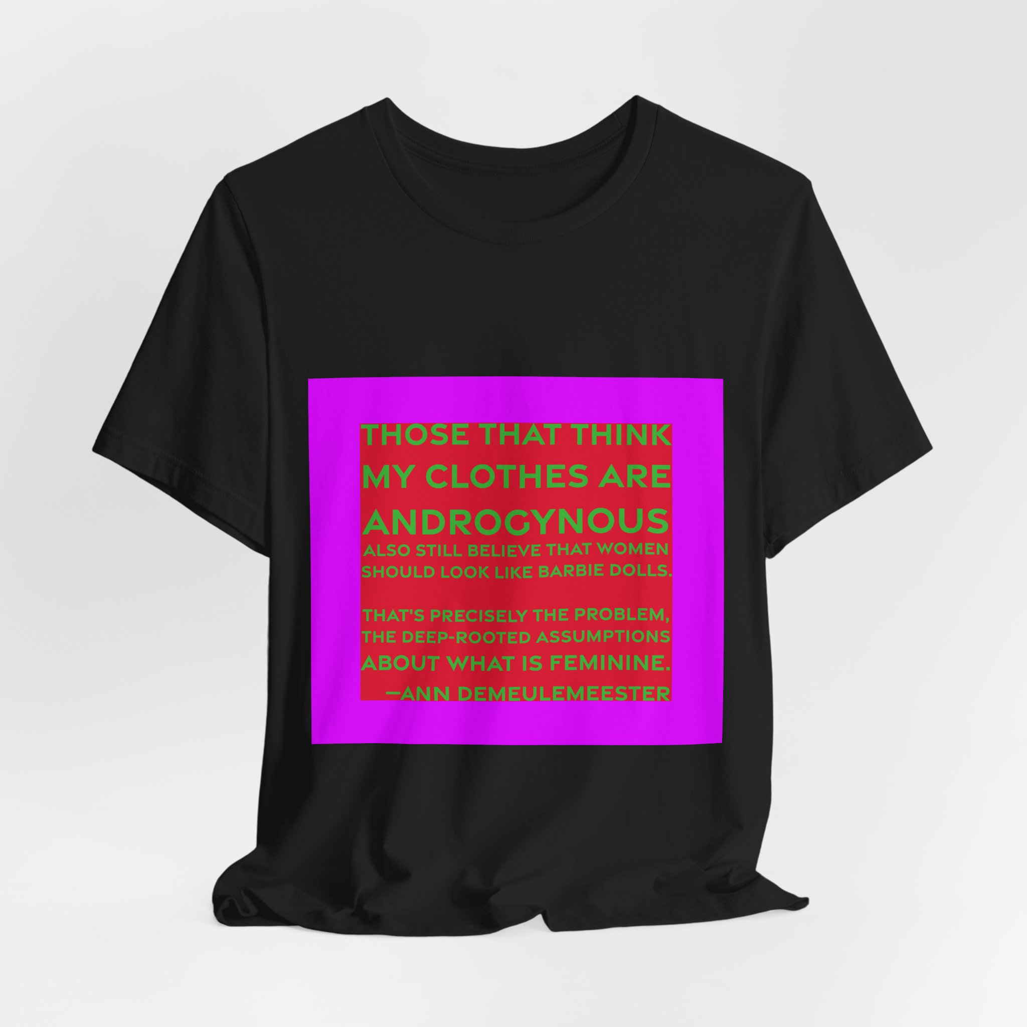'Those That Think My Clothes' — Ann Demeulemeester Quote Tee | RQuéV Black-on-White Literary Tee — Classic Tee - Image 8