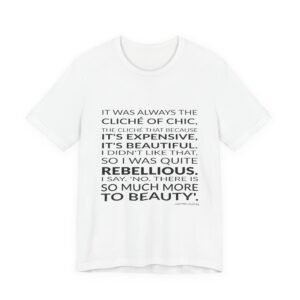 'It Was Always the Cliché' — Jean Paul Gaultier Quote Tee | Wear Words Black-on-White Statement Shirt — Classic Tee