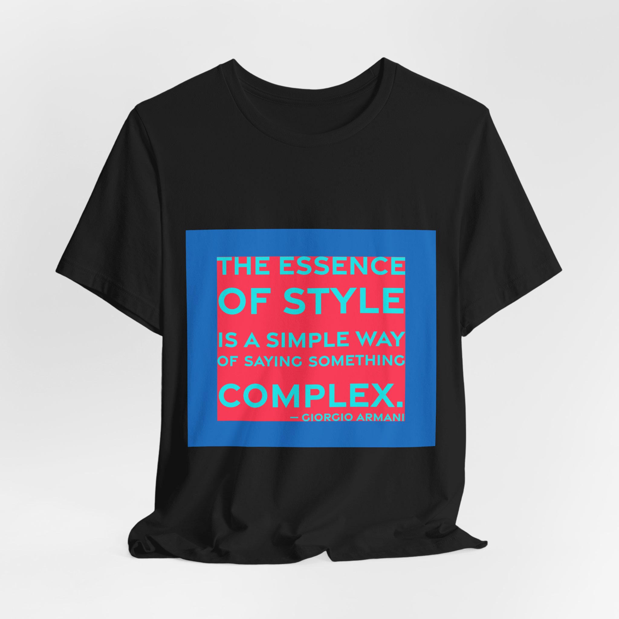 'The Essence of Style is' — Giorgio Armani Quote Tee | RQuéV Black-on-White Statement Shirt — Classic Tee - Image 5