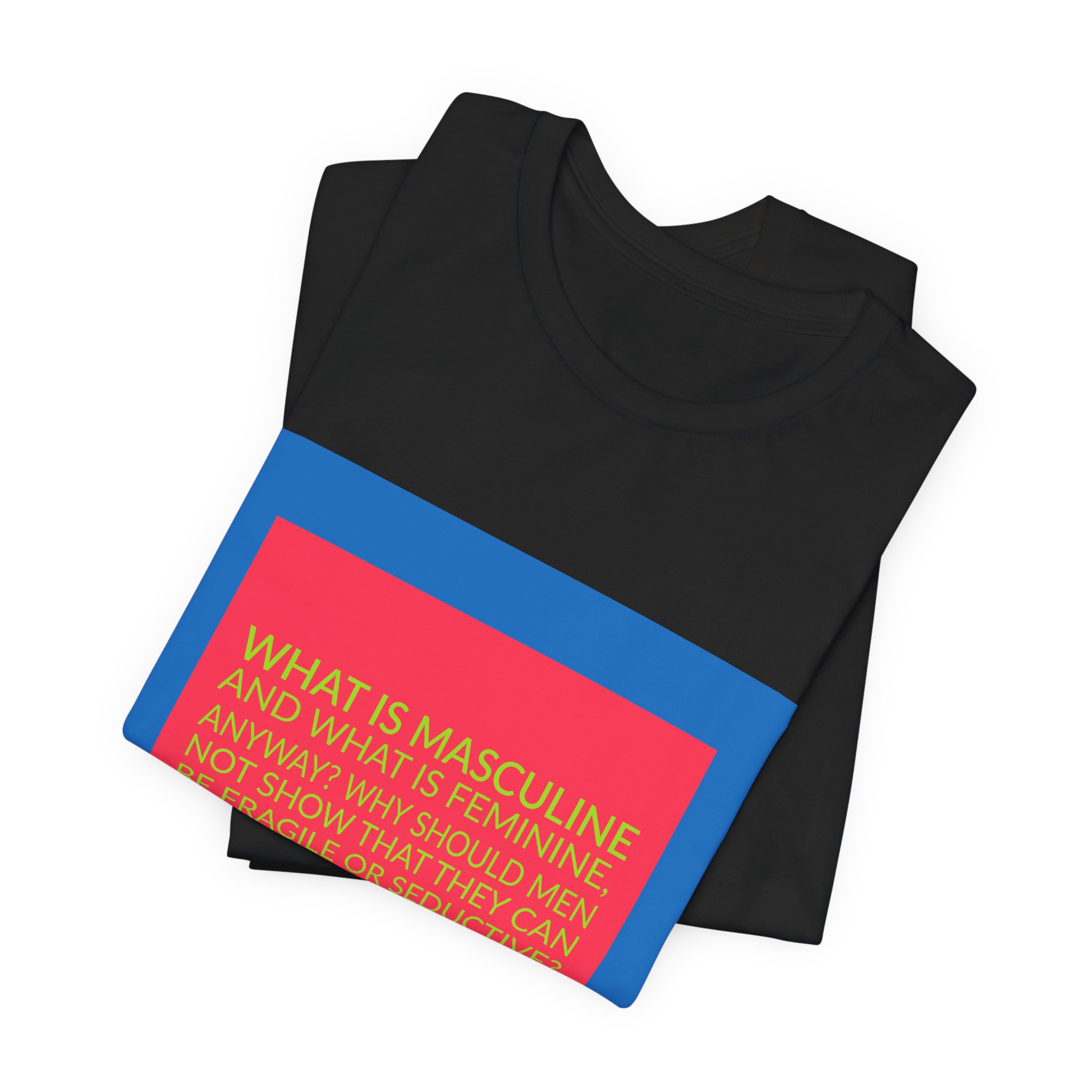 'What is Masculine and What' — Jean Paul Gaultier Quote Tee | Wear Words Black-on-White Literary Tee — Classic Tee - Image 8