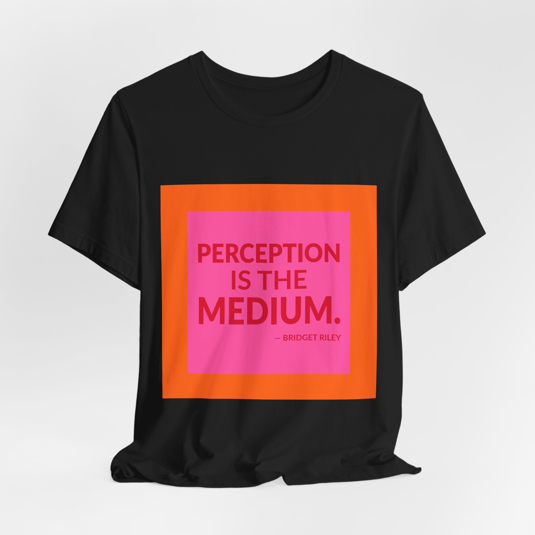 'Perception is the Medium' — Bridget Riley Quote Tee | Wear Words Black-on-White Literary Tee — Classic Tee - Image 4