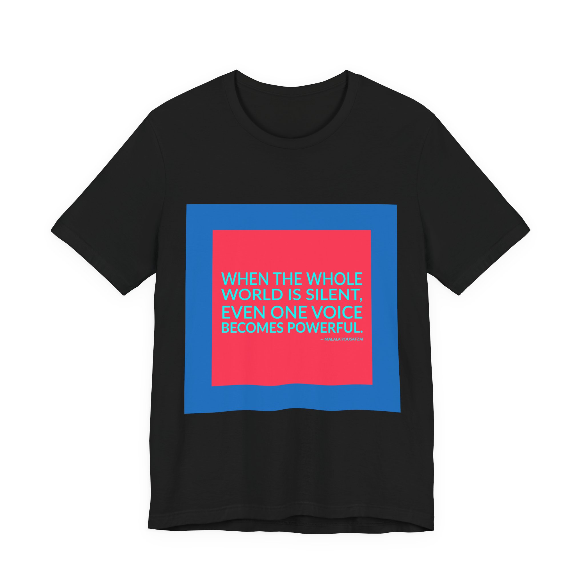 'When the Whole World is' — Malala Yousafzai Quote Tee | Wear Words Black-on-White Statement Shirt — Classic Tee - Image 5