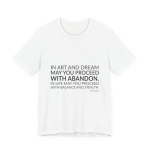 'In Art and Dream May' — Patti Smith Quote Tee | RQuéV Black-on-White Literary Tee — Classic Tee