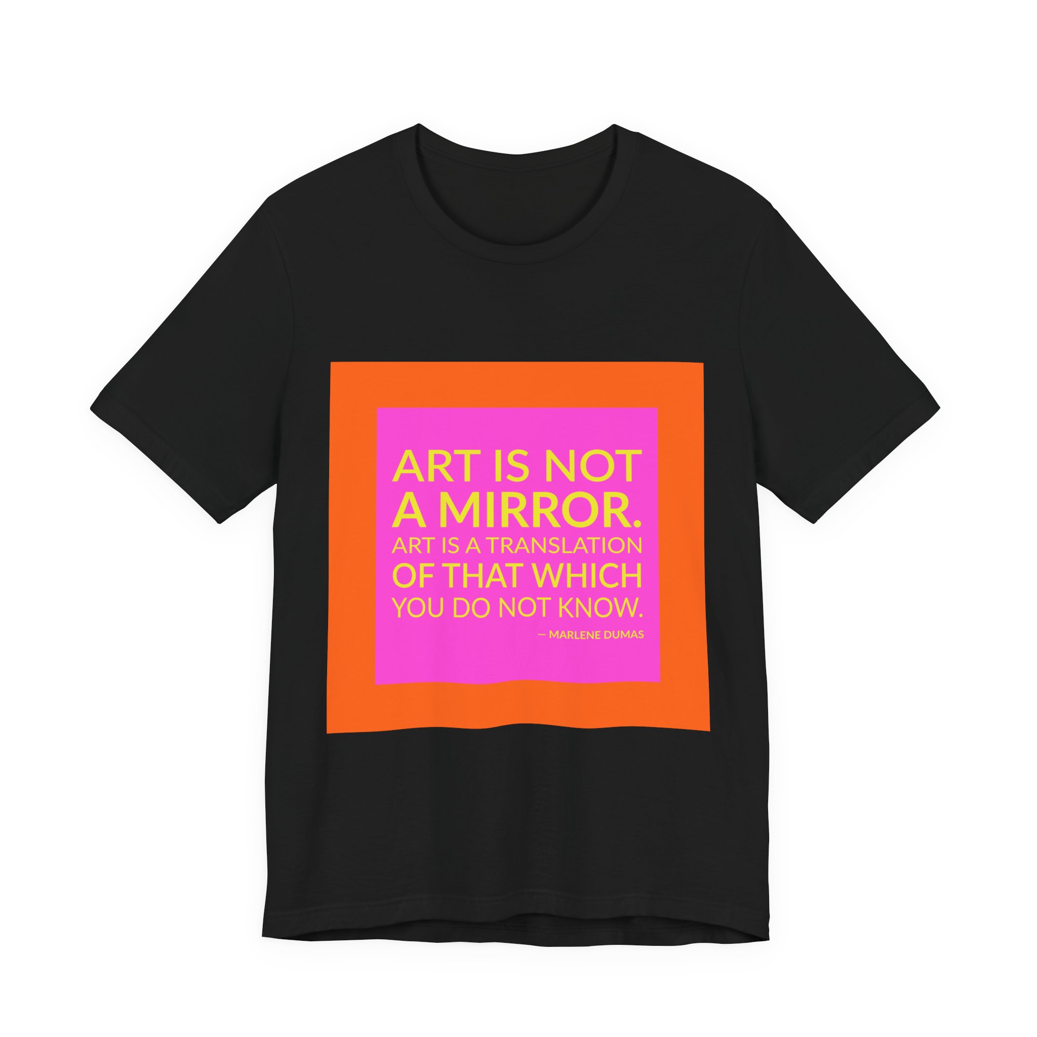'Art is Not a Mirror' — Marlene Dumas Quote Tee | Wear Words Black-on-White Literary Tee — Classic Tee - Image 3