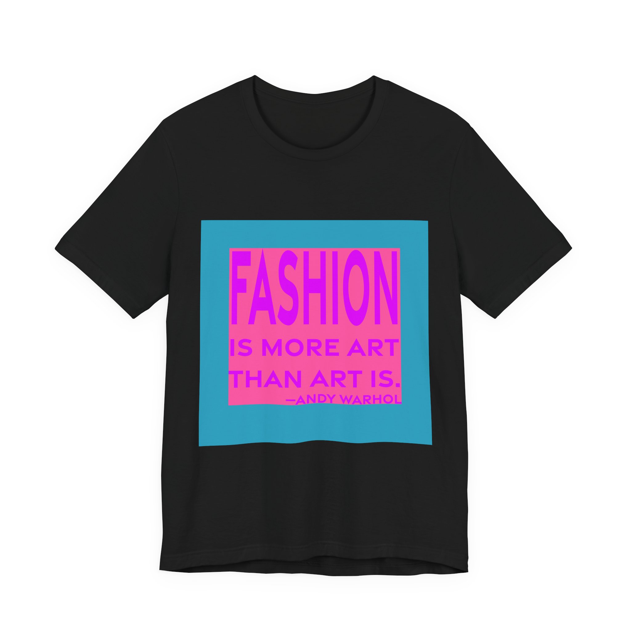 'Fashion is More Art Than Art is' — Andy Warhol Quote Tee | RQuéV Black-on-White Statement Shirt — Classic Tee - Image 7
