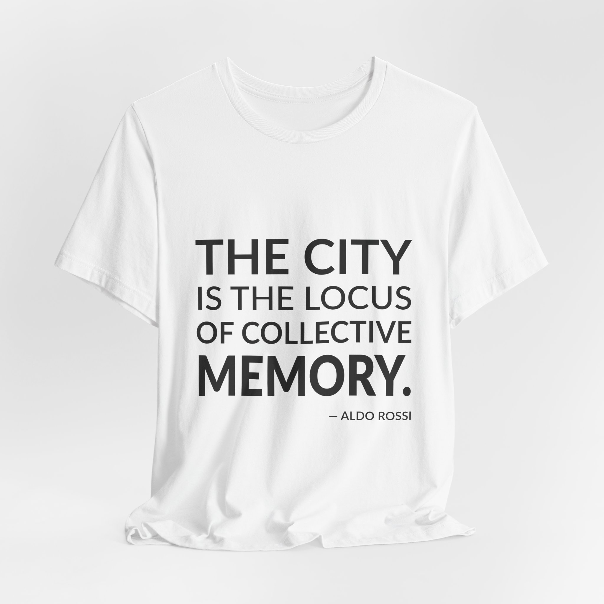 'The City is the Locus' — Aldo Rossi Quote Tee | RQuéV Black-on-White Statement Shirt — Classic Tee - Image 4