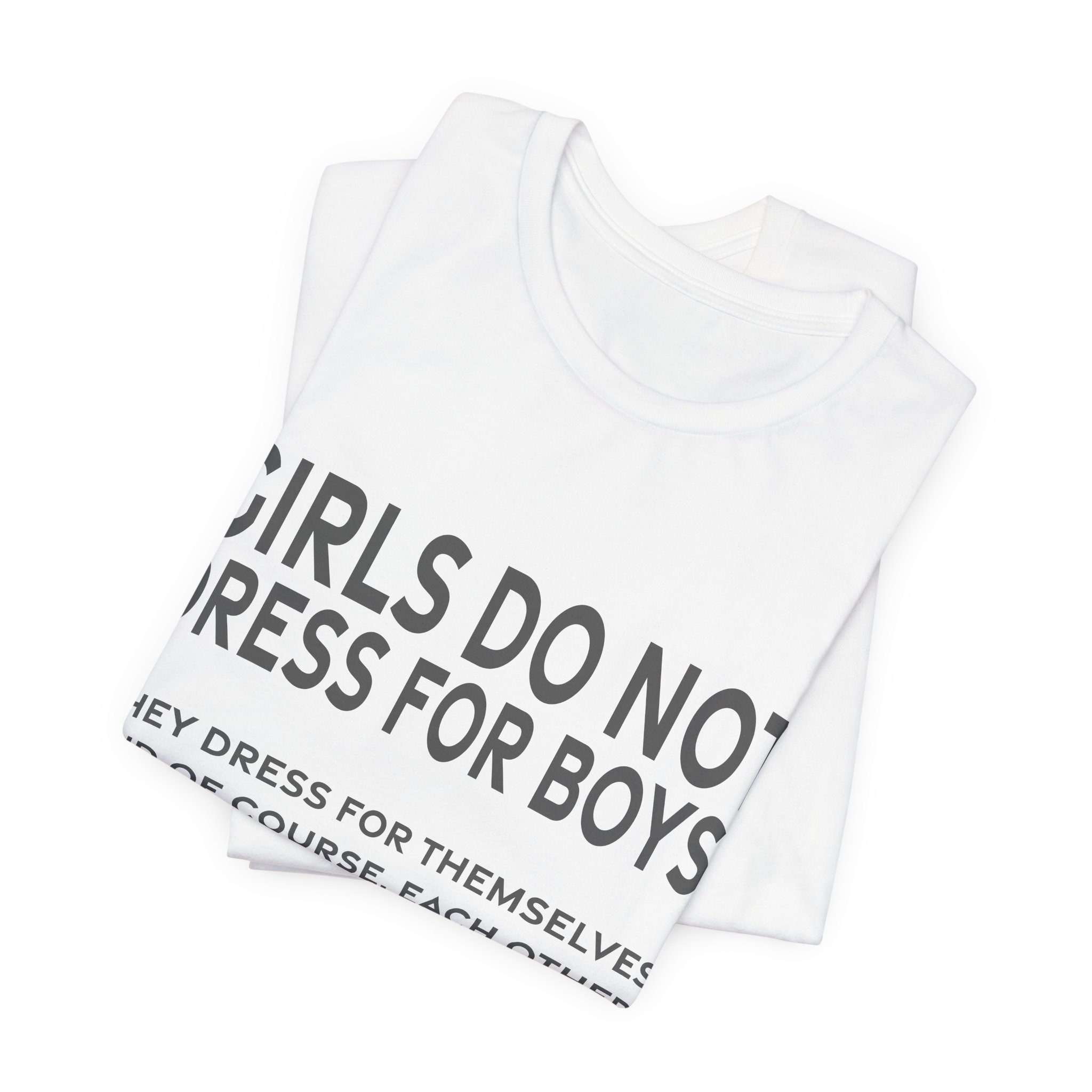 'Girls Do Not Dress for Boys' — Betsey Johnson Quote Tee | RQuéV Typographic Statement Tee — Classic Tee - Image 2