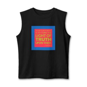 'The Way to Right Wrongs' — Ida B. Wells Quote Tee | Wear Words Black-on-White Literary Tee — Muscle Tank