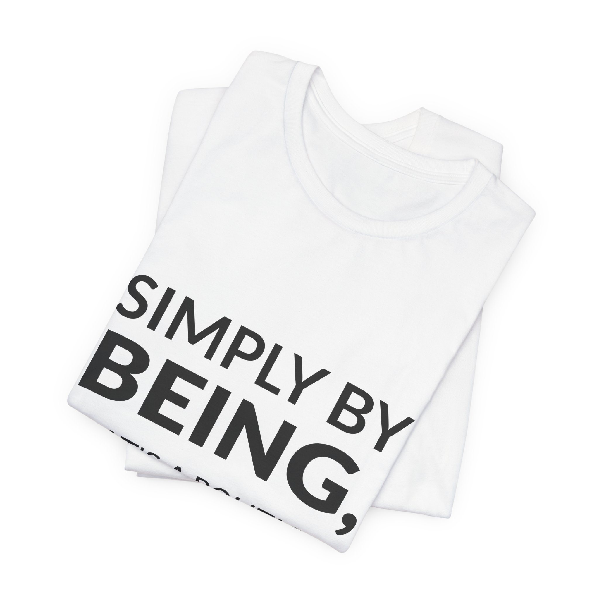 'Simply by Being, That's a Political Statement' — Senga Nengudi Quote Tee | Wear Words Black-on-White Literary Tee — Classic Tee - Image 2