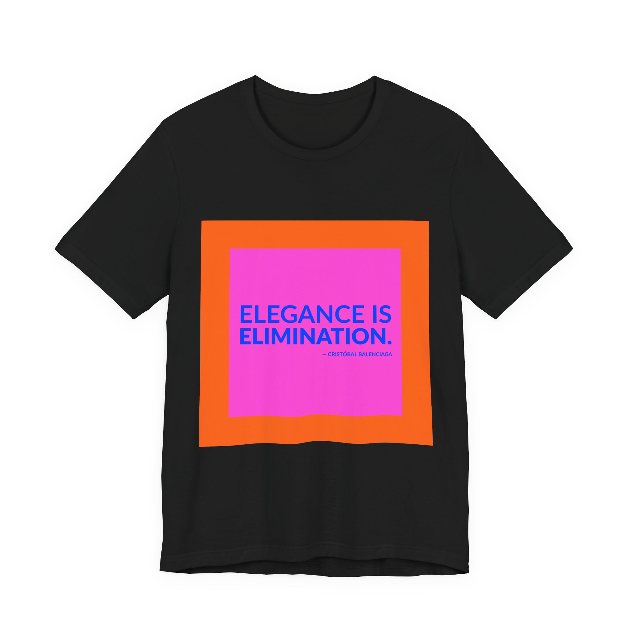 'Elegance is Elimination' — Cristóbal Balenciaga Quote Tee | Wear Words Black-on-White Statement Shirt — Classic Tee - Image 6