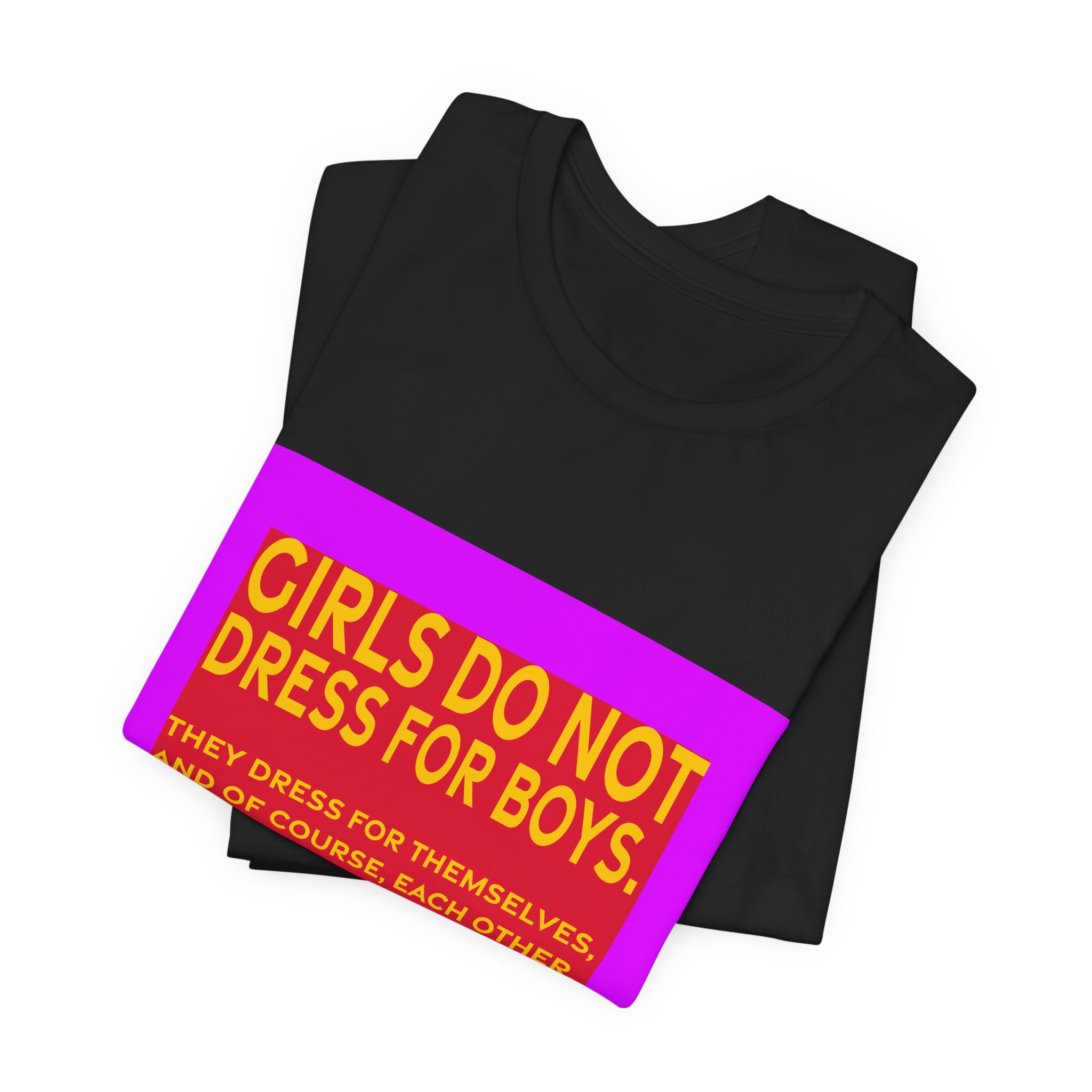'Girls Do Not Dress for Boys' — Betsey Johnson Quote Tee | RQuéV Typographic Statement Tee — Classic Tee - Image 6