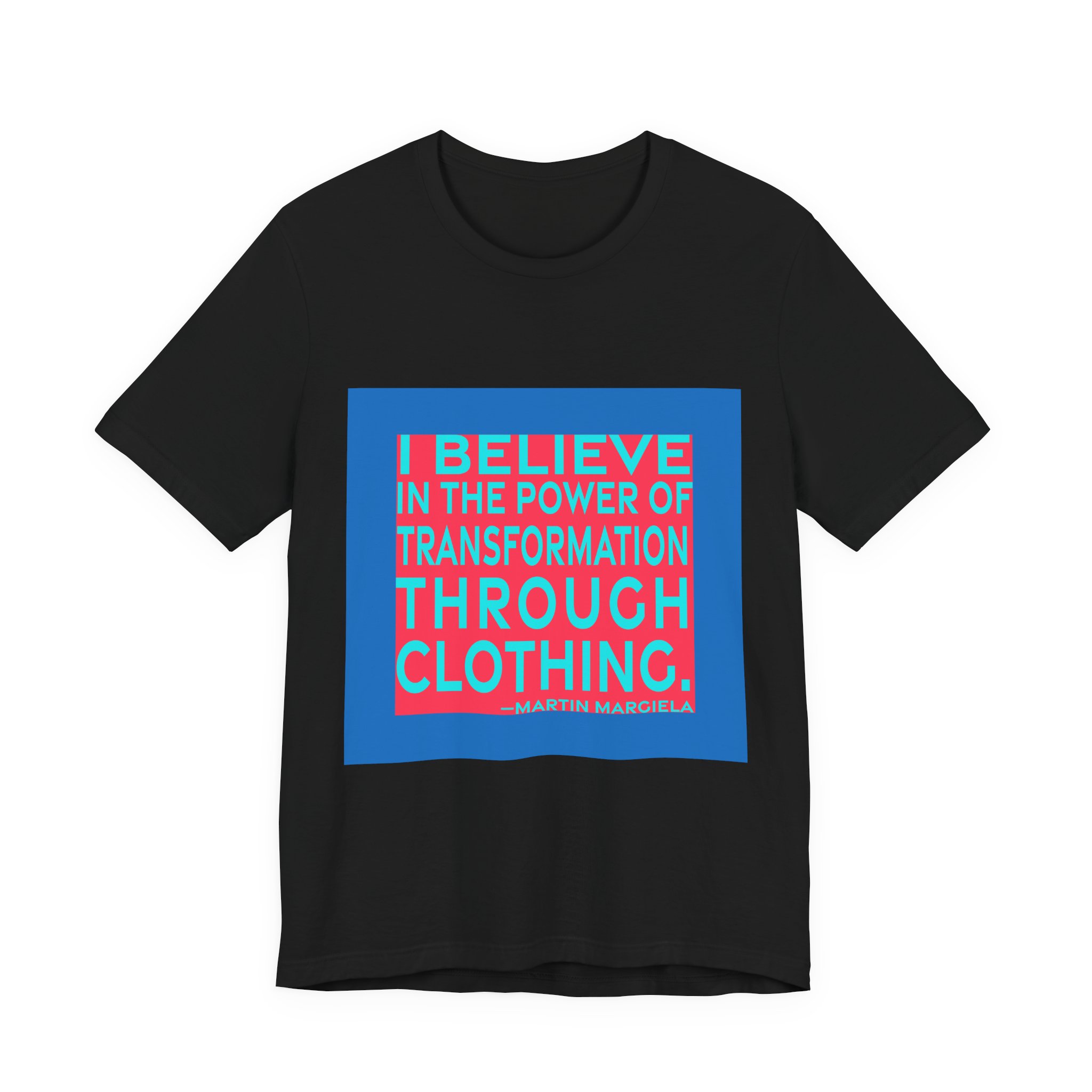 'I Believe in the Power' — Martin Margiela Quote Tee | RQuéV Black-on-White Literary Tee — Classic Tee - Image 6