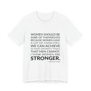 'I Think Women Are Stronger' — Donatella Versace Quote Tee | Wear Words Black-on-White Literary Tee — Classic Tee