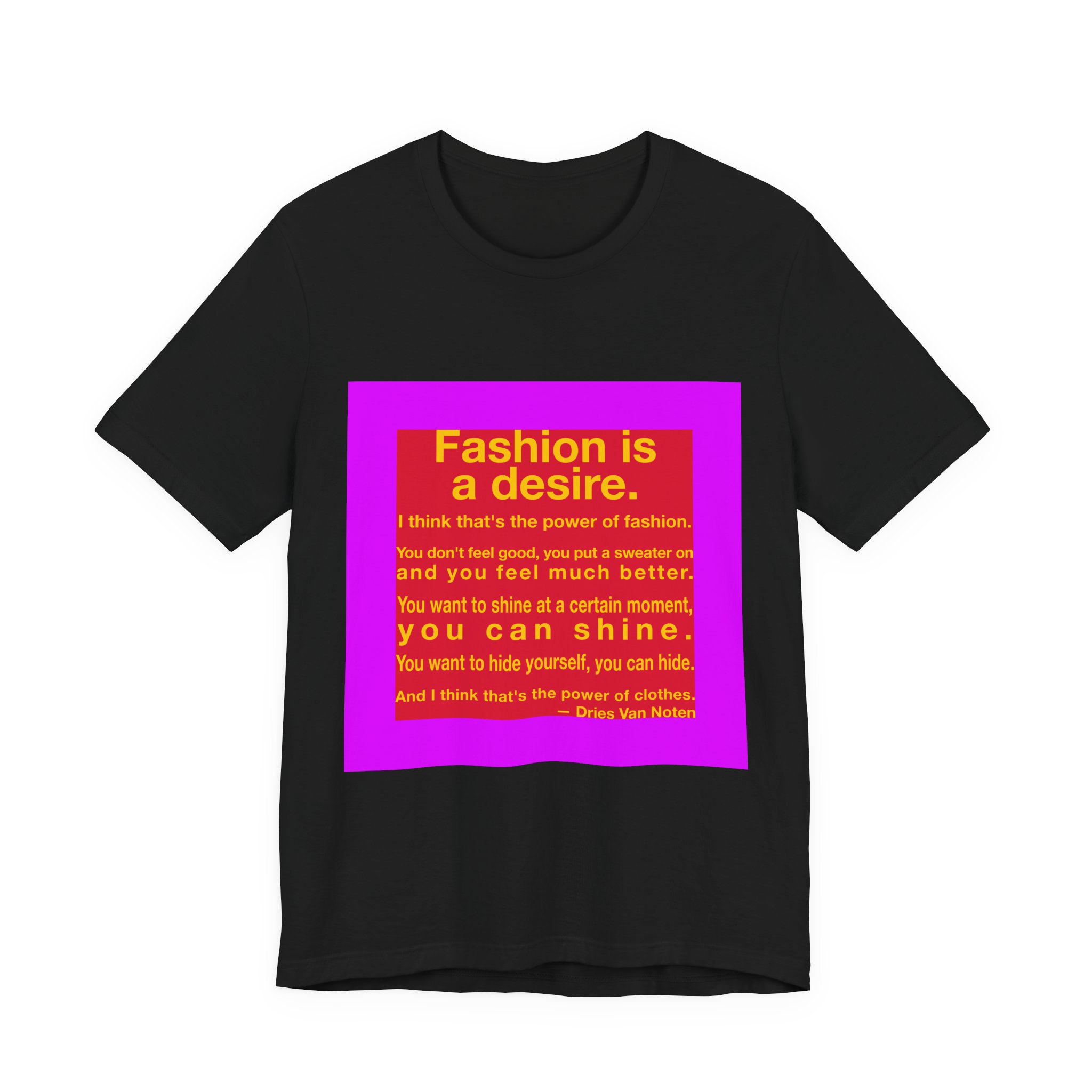 'Fashion is a Desire' — Dries Van Noten Quote Tee | RQuéV Black-on-White Statement Shirt — Classic Tee - Image 7