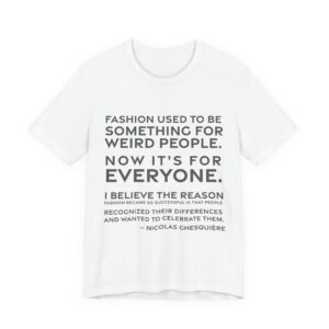 'Now It's for Everyone' — Nicolas Ghesquière Quote Tee | RQuéV Black-on-White Literary Tee — Classic Tee