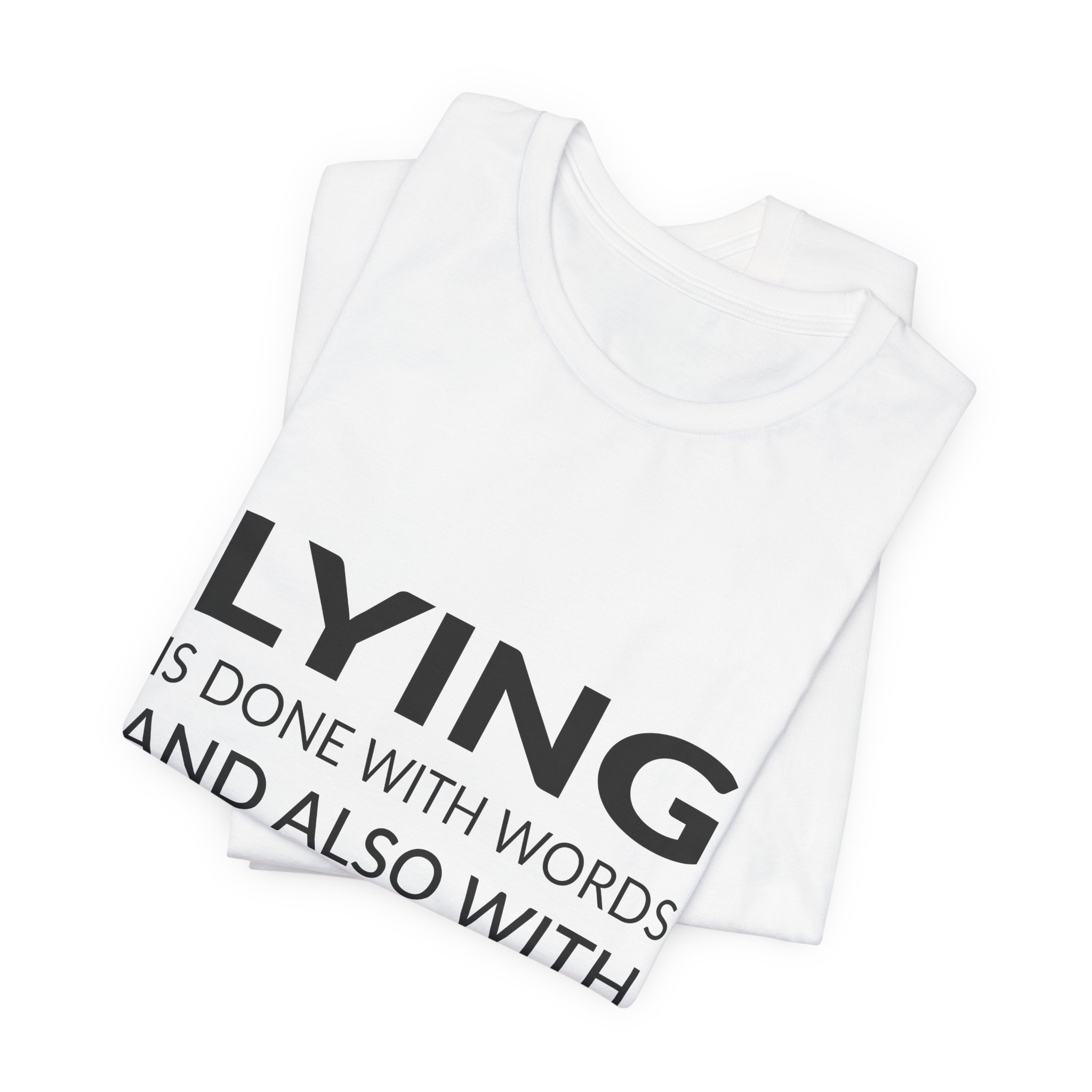 'Lying is Done with Words' — Adrienne Rich Quote Tee | RQuéV Black-on-White Statement Shirt — Classic Tee - Image 5