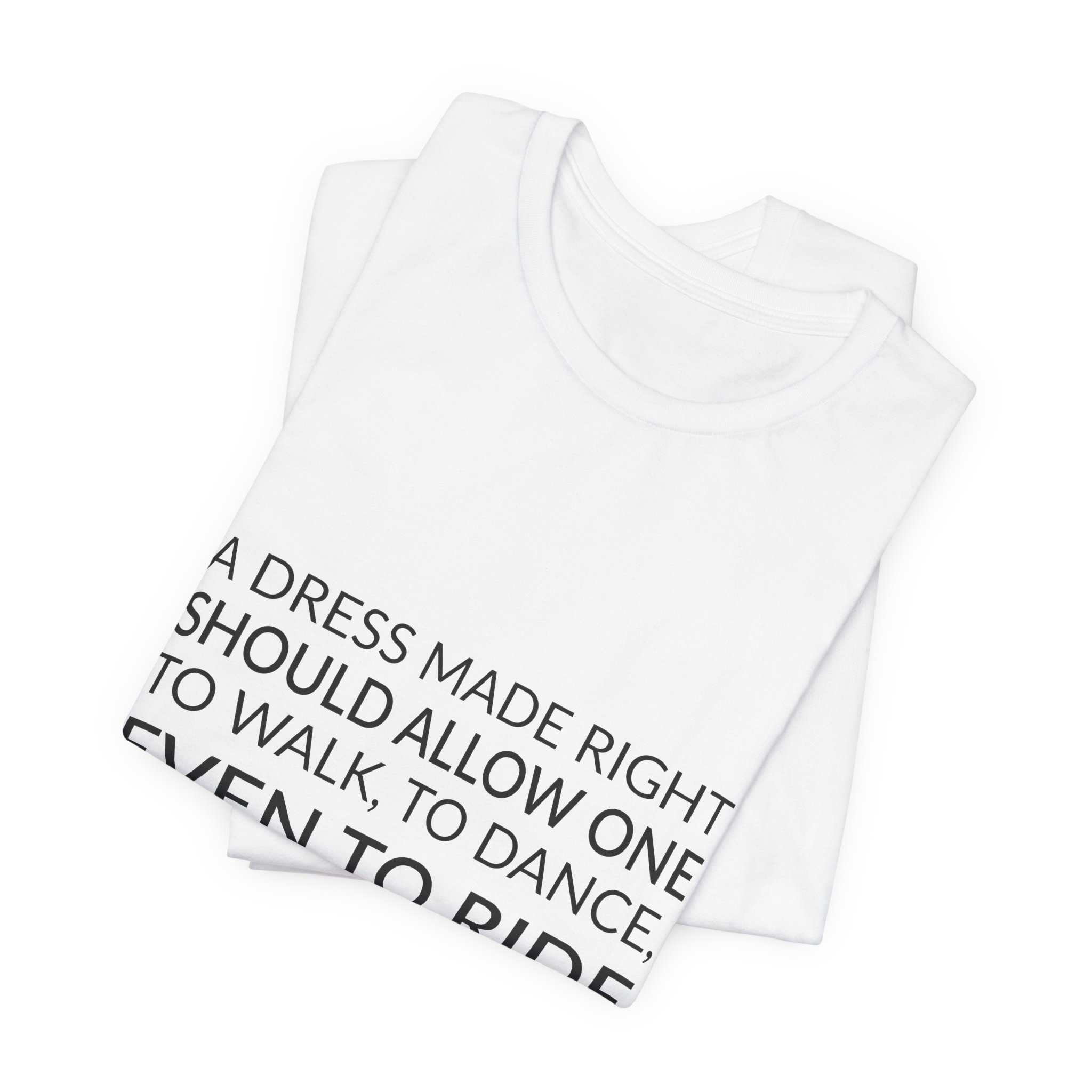 'A Dress Made Right Should' — Coco Chanel Quote Tee | Wear Words Black-on-White Statement Shirt — Classic Tee - Image 2
