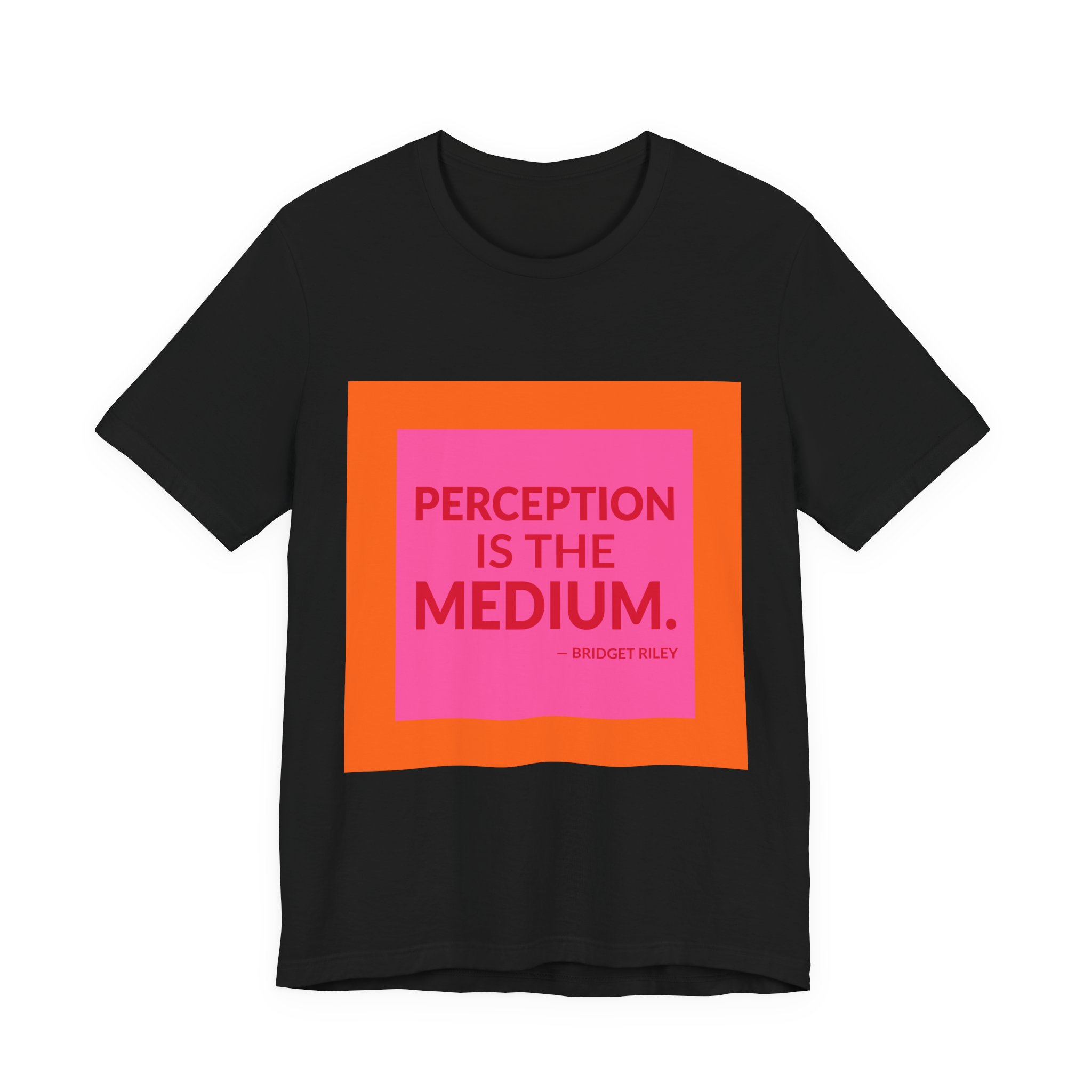 'Perception is the Medium' — Bridget Riley Quote Tee | Wear Words Black-on-White Literary Tee — Classic Tee - Image 8