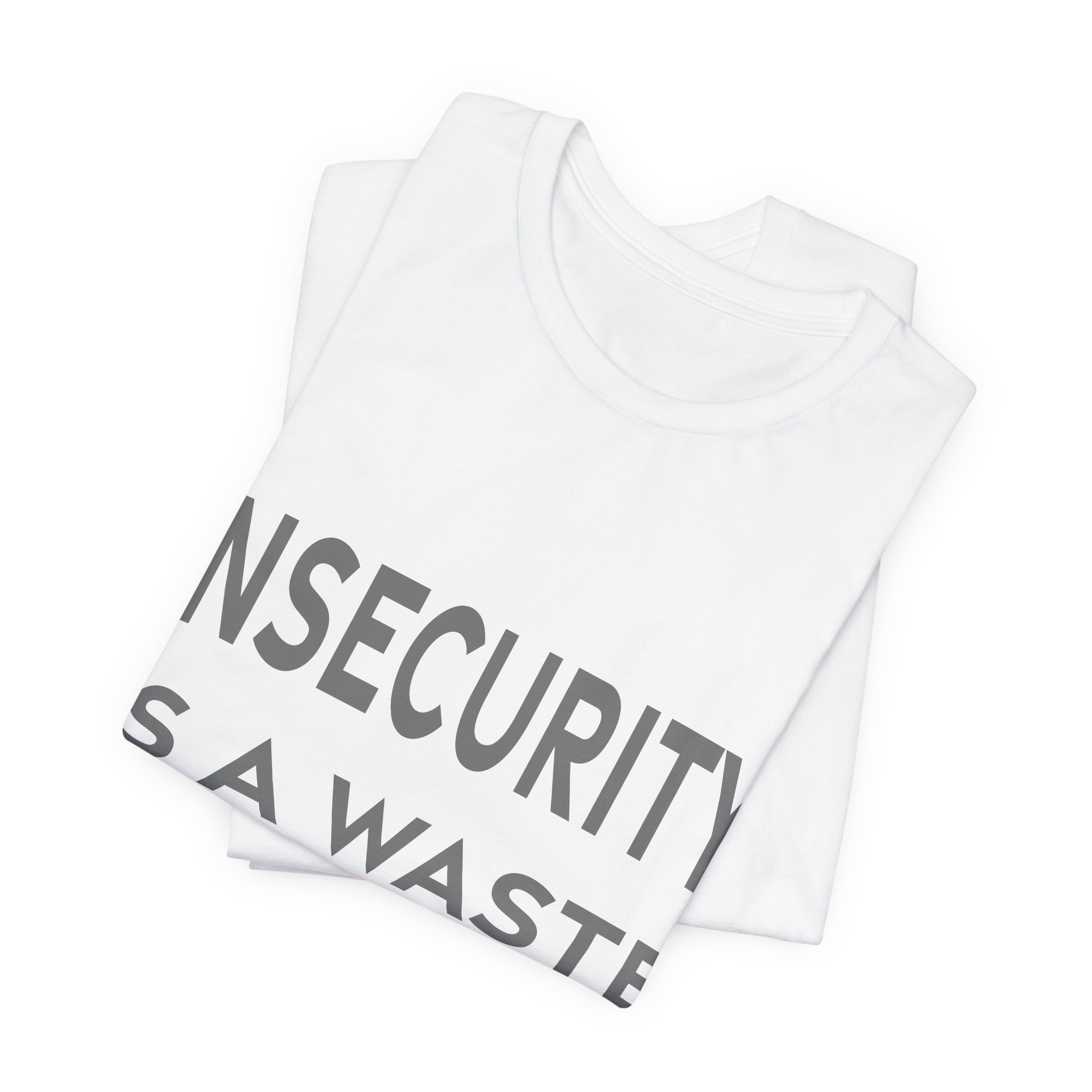 'Insecurity is a Waste of Time' — Diane von Fürstenberg Quote Tee | RQuéV Black-on-White Literary Tee — Classic Tee - Image 3