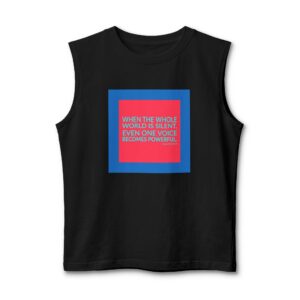 'When the Whole World is' — Malala Yousafzai Quote Tee | Wear Words Black-on-White Statement Shirt — Muscle Tank