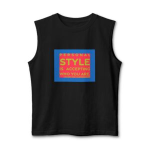'Personal Style is Accepting Who You Are' — Diane von Fürstenberg Quote Tee | RQuéV Typographic Statement Tee — Muscle Tank