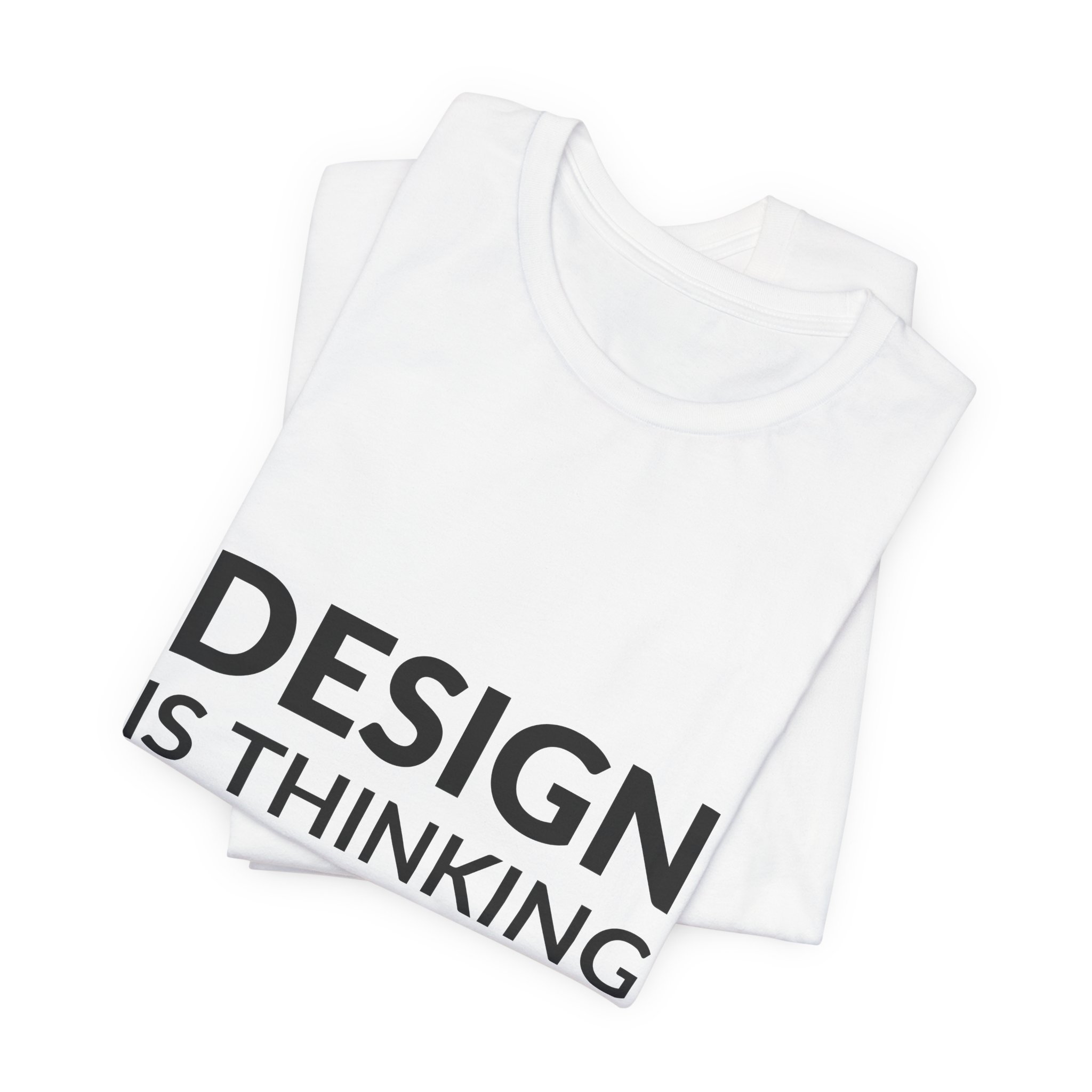 'Design is Thinking Made Visual' — Saul Bass Quote Tee | RQuéV Black-on-White Statement Shirt — Classic Tee - Image 7