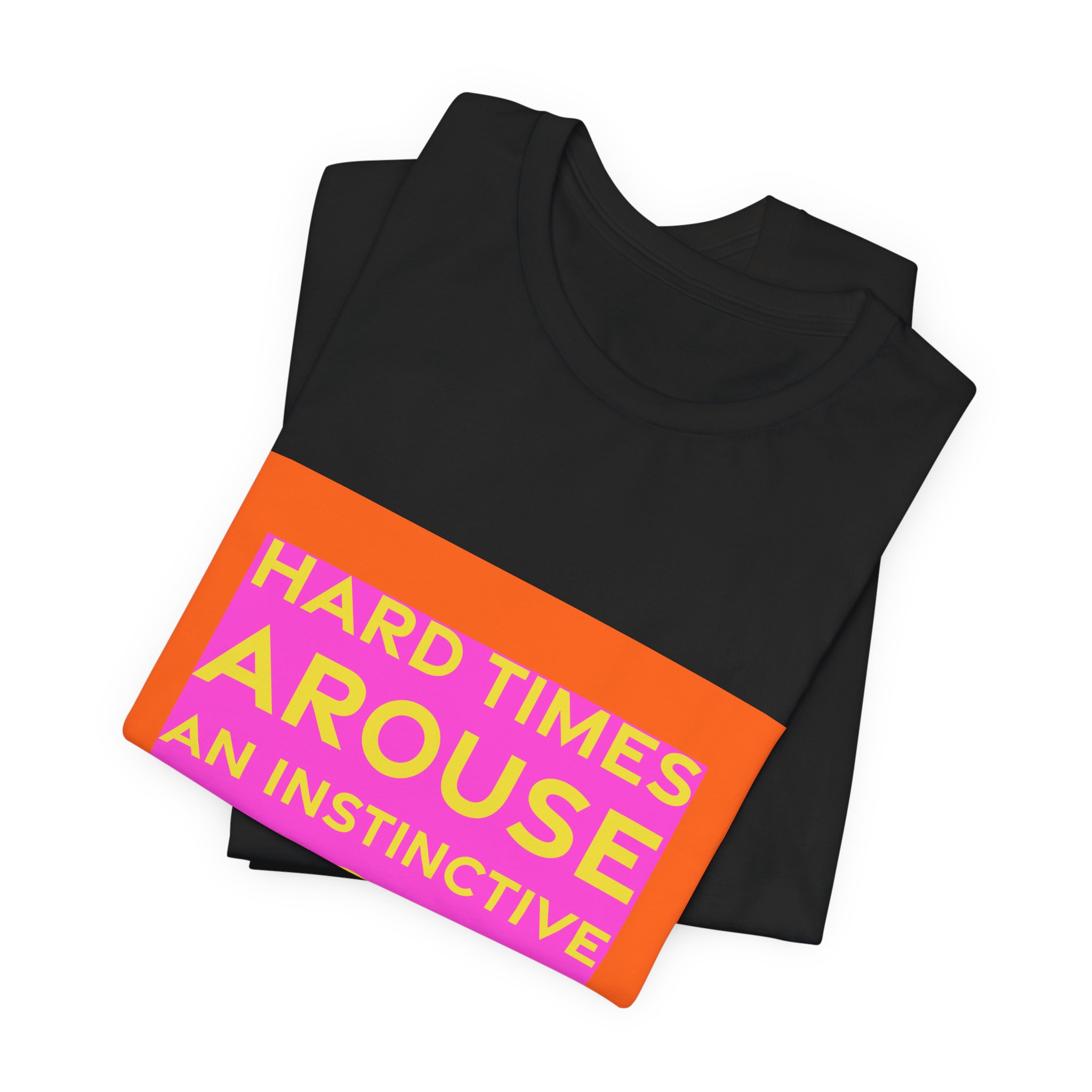 'Hard Times Arouse an Instinctive' — Coco Chanel Quote Tee | RQuéV Black-on-White Literary Tee — Classic Tee - Image 7