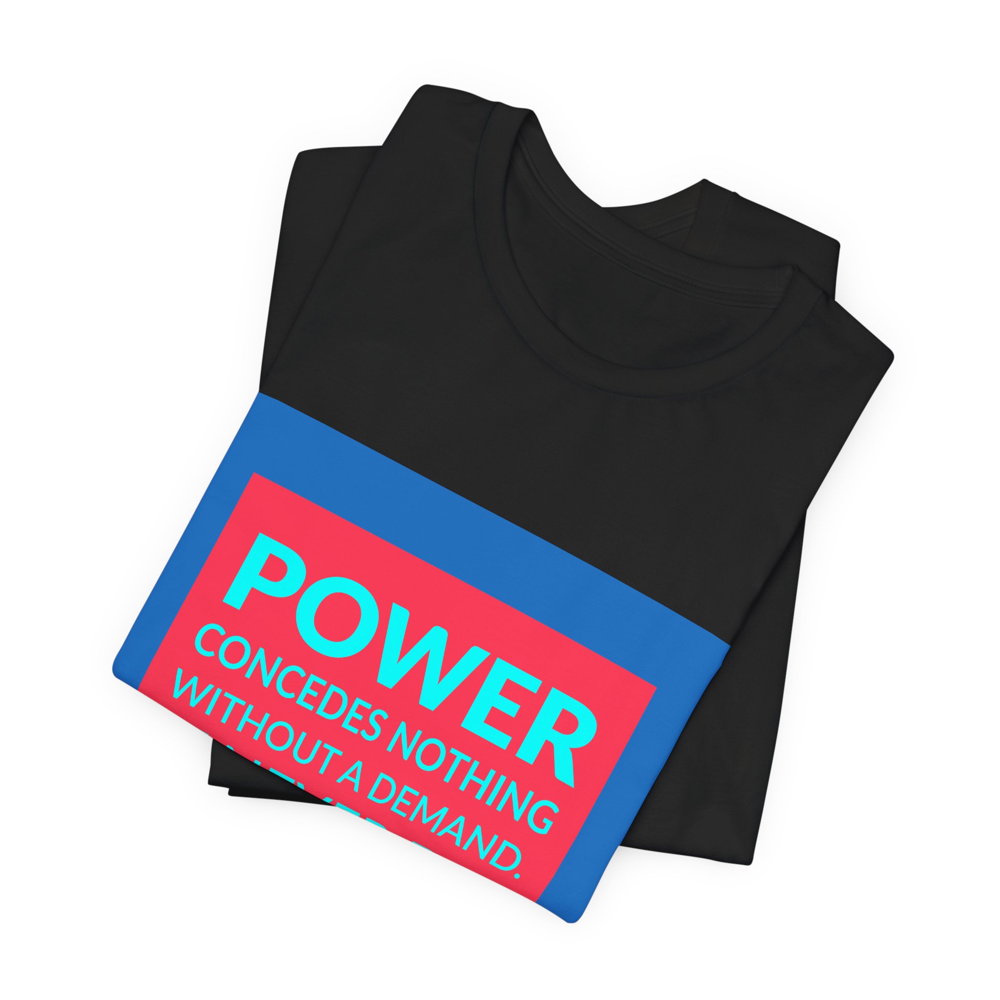 'Power Concedes Nothing Without a Demand' — Frederick Douglass Quote Tee | RQuéV Black-on-White Literary Tee — Classic Tee - Image 7