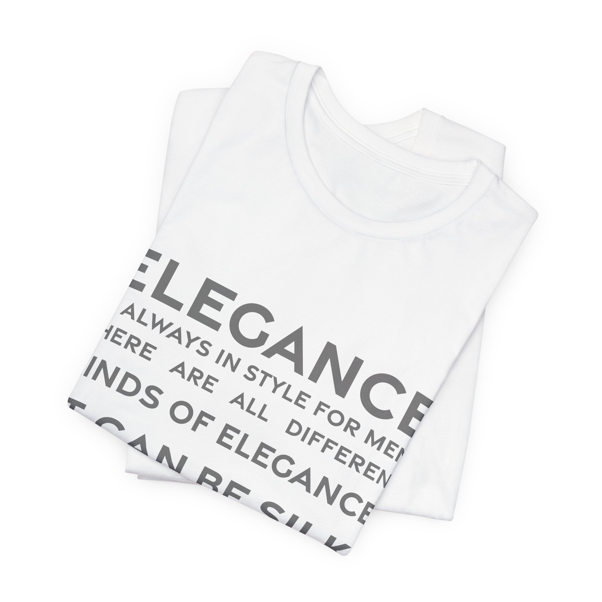 'Elegance is Always in Style for Men' — Donatella Versace Quote Tee | RQuéV Black-on-White Literary Tee — Classic Tee - Image 2