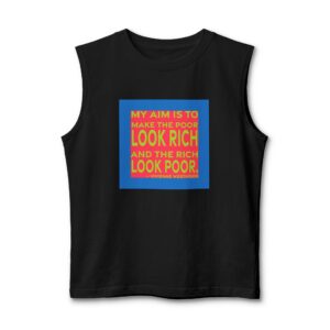 'My Aim is to Make' — Vivienne Westwood Quote Tee | RQuéV Typographic Statement Tee — Muscle Tank