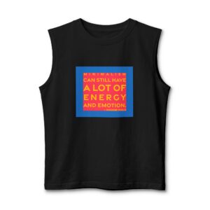 'Minimalism Can Still Have a' — Phoebe Philo Quote Tee | RQuéV Black-on-White Statement Shirt — Muscle Tank