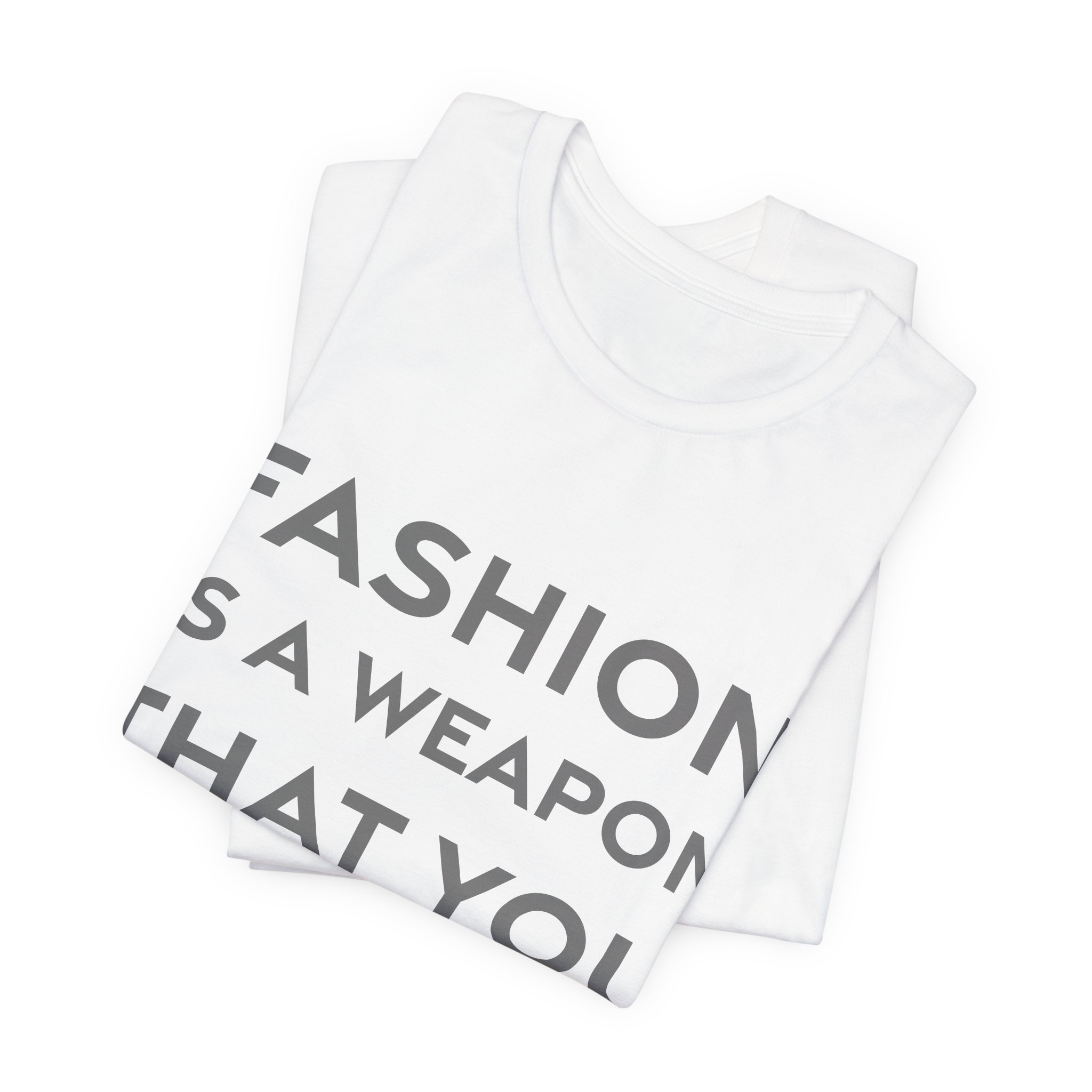 'Fashion is a Weapon That' — Donatella Versace Quote Tee | RQuéV Black-on-White Literary Tee — Classic Tee - Image 7