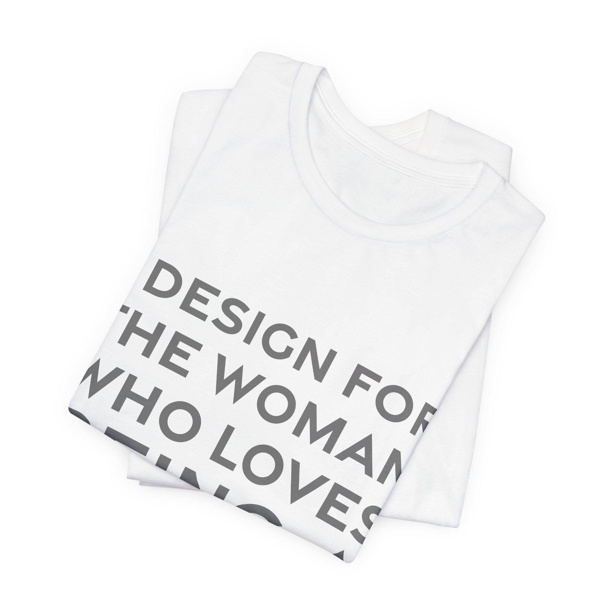 'I Design for the Woman' — Diane von Fürstenberg Quote Tee | RQuéV Black-on-White Literary Tee — Classic Tee - Image 8