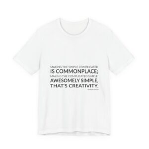 'Making the Simple Complicated is' — Charles Mingus Quote Tee | RQuéV Typographic Statement Tee — Classic Tee