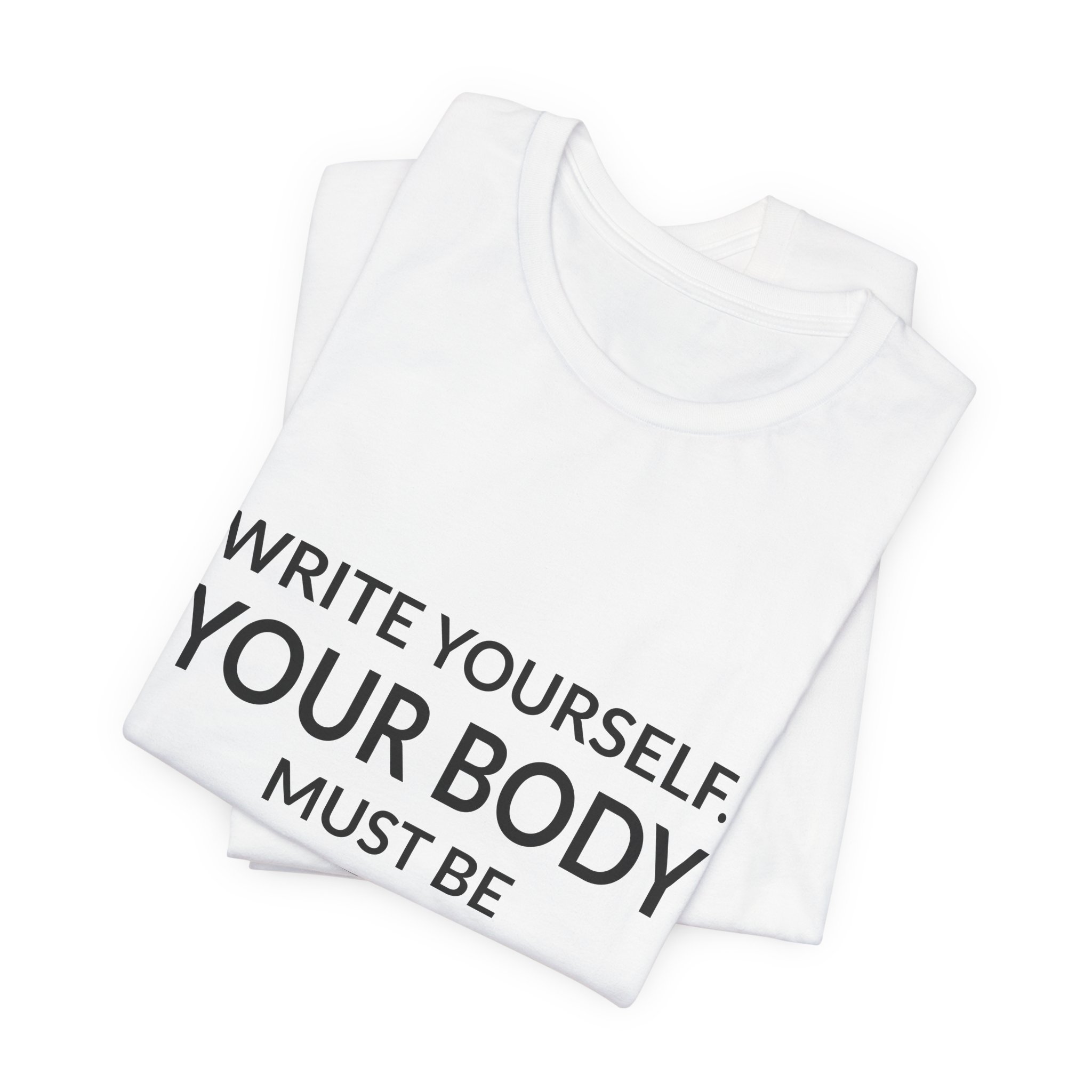'Write Yourself' — Hélène Cixous Quote Tee | RQuéV Black-on-White Literary Tee — Classic Tee - Image 8