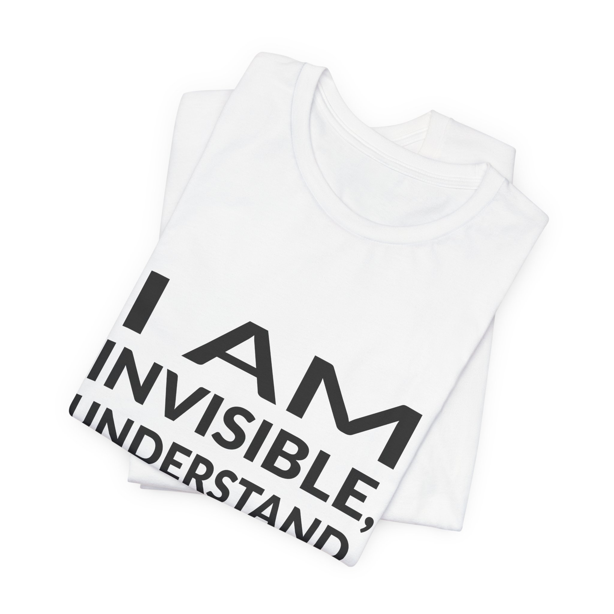 'I Am Invisible, Understand, Simply' — Ralph Ellison Quote Tee | RQuéV Black-on-White Statement Shirt — Classic Tee - Image 6