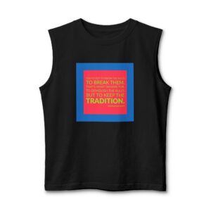 'You've Got to Know the' — Alexander McQueen Quote Tee | Wear Words Black-on-White Literary Tee — Muscle Tank