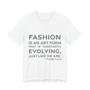 'Fashion is an Art Form' — Phoebe Philo Quote Tee | RQuéV Black-on-White Statement Shirt — Classic Tee