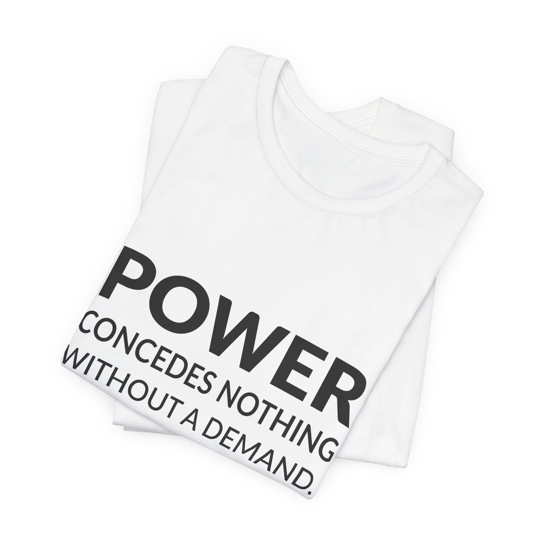 'Power Concedes Nothing Without a Demand' — Frederick Douglass Quote Tee | RQuéV Black-on-White Literary Tee — Classic Tee - Image 6