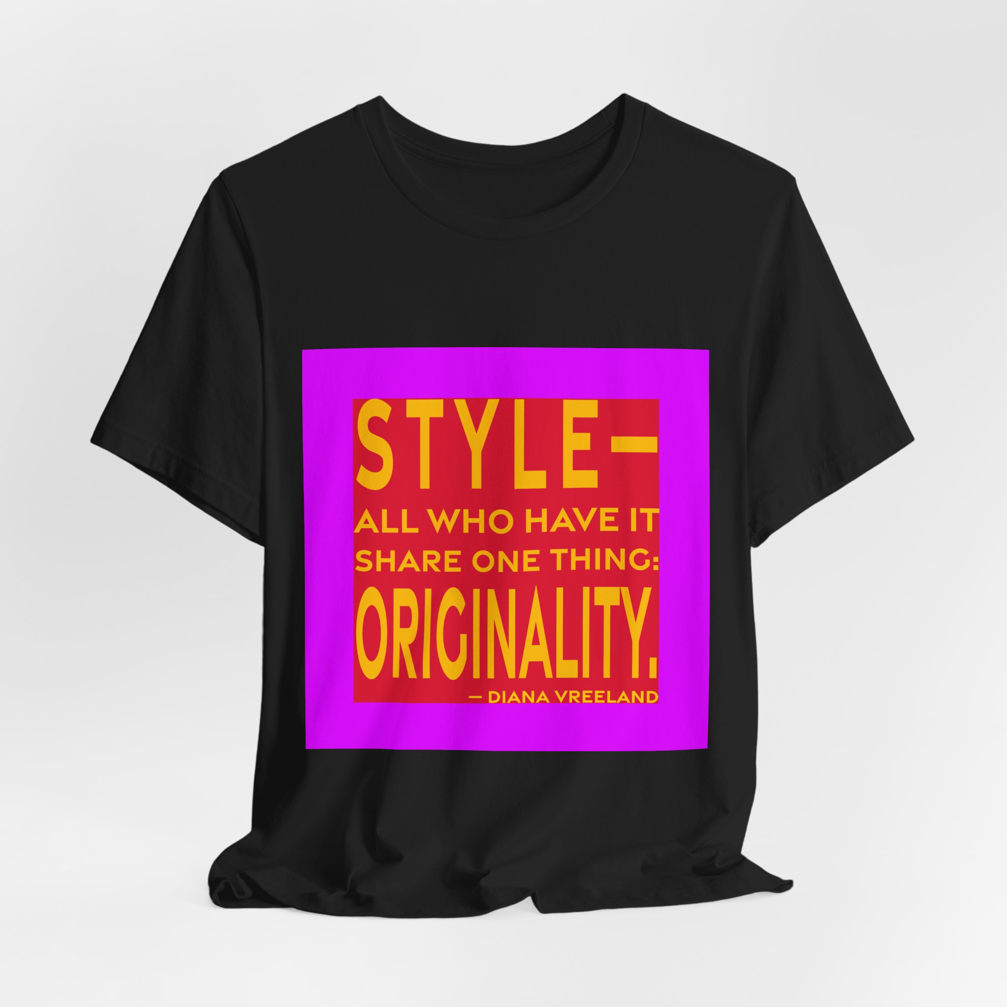 'Originality' — Diana Vreeland Quote Tee | RQuéV Black-on-White Statement Shirt — Classic Tee - Image 7