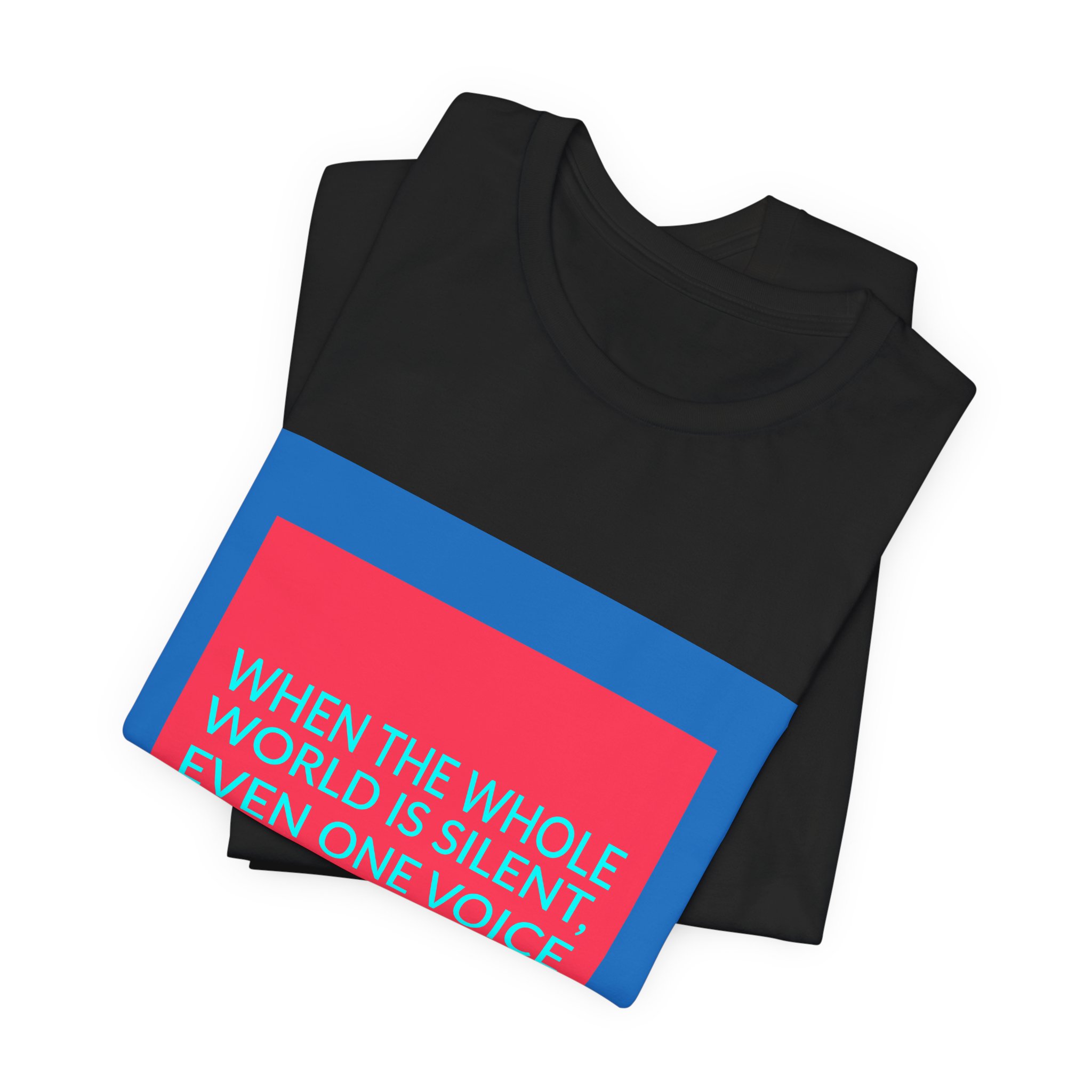 'When the Whole World is' — Malala Yousafzai Quote Tee | Wear Words Black-on-White Statement Shirt — Classic Tee - Image 4